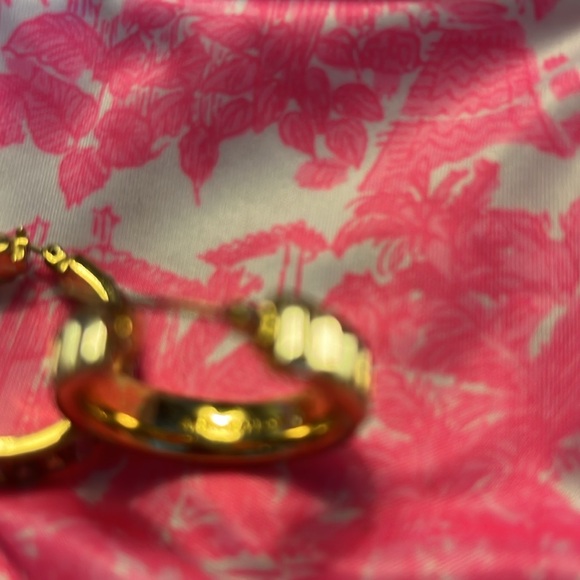 Ann Taylor Gold and Silver Classic Hoop Earrings - Picture 2 of 2